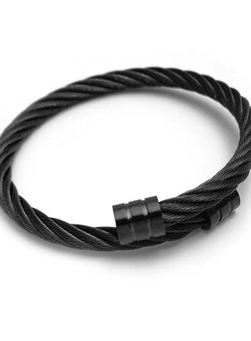 钛钢威亚线手镯男5354