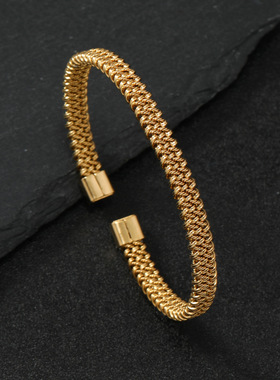 不锈钢C形开口手镯420