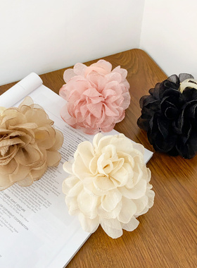 新款多巴胺花朵发夹优雅抓夹可爱百搭小清新温柔心发饰头饰