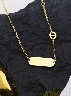 k金色字母项链女款103