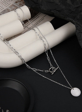 钛钢双层女项链454535