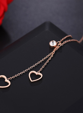 韩版爱心流苏锁骨链14
