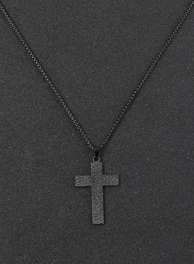 不锈钢十字架钛钢项链