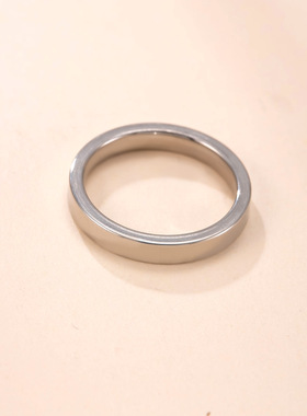 跨境爆款钛钢素圈戒指