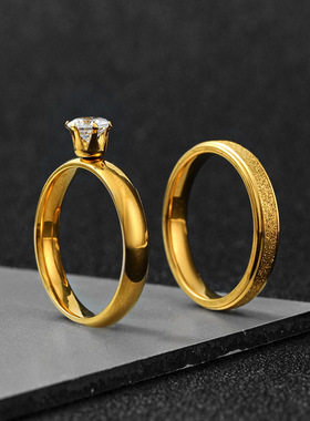 跨境不锈钢情侣对戒20