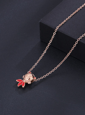 新款好运小鱼钛钢项链