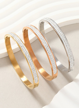 轻奢不锈钢满天星手镯