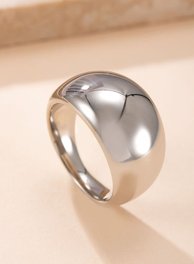 跨境新款18K金钛钢情侣戒指