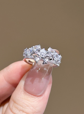 蝴蝶结戒指女款轻奢高级感