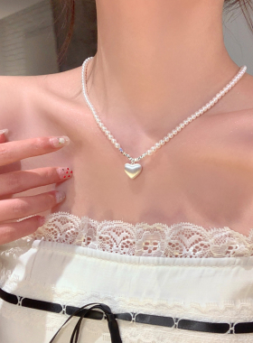 气质时尚百搭爱心珠珠项链