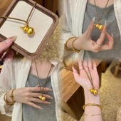 新中式 百搭高级感毛衣链小众国潮风 国风古法葫芦吊坠项链男女同款