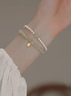 日韩极细珍珠手链女精致简约