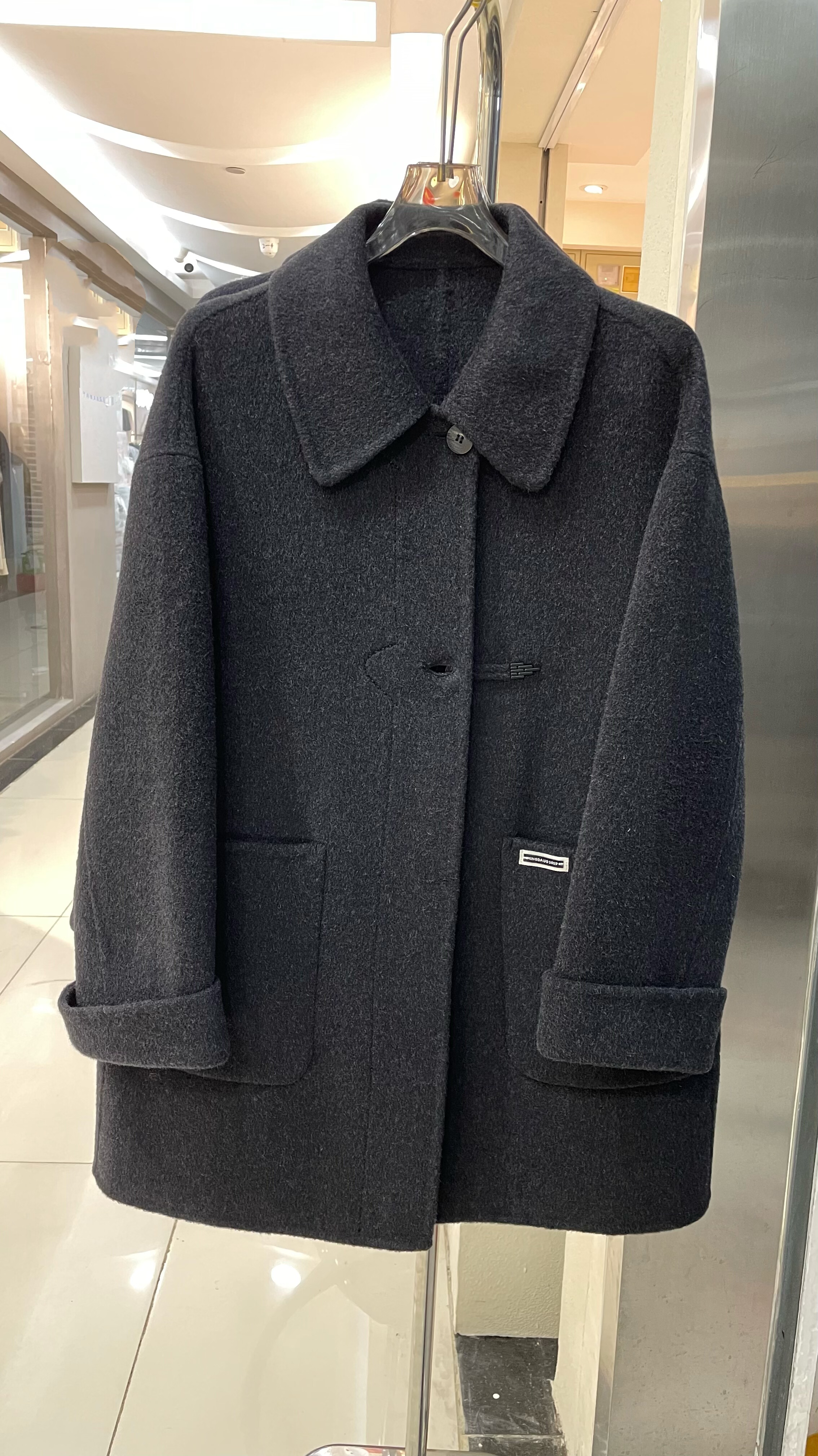 2025秋冬双面羊绒大衣中长款羊毛呢大衣商场同款时尚女装韩版外套