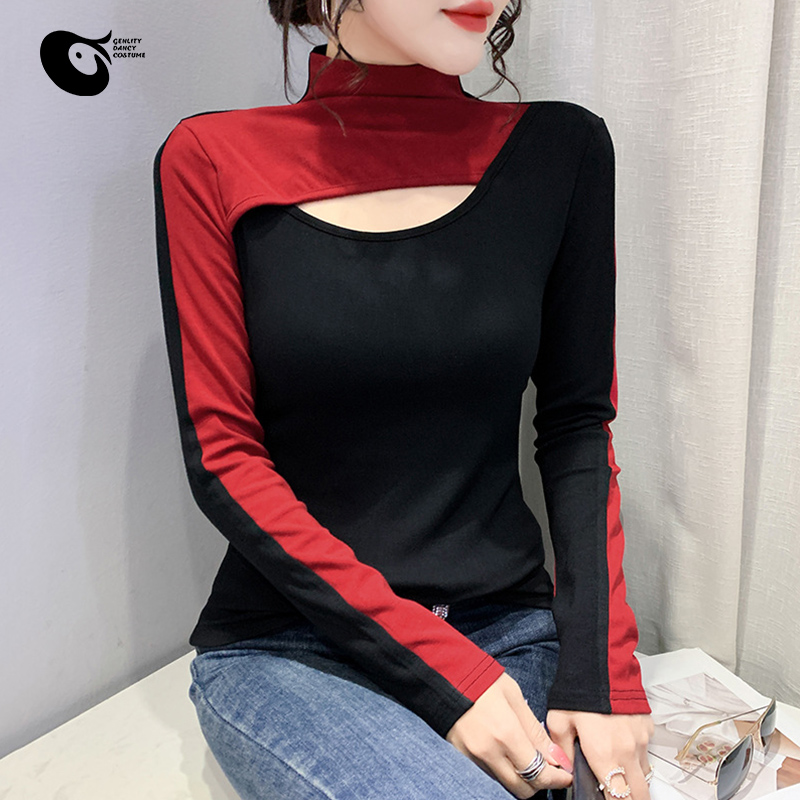 珍黎婷拉丁舞衣拼接时尚性感舞服