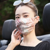 可清洗遮阳新款 真丝口罩防晒面罩100%桑蚕丝透气舒适薄款 双层夏季