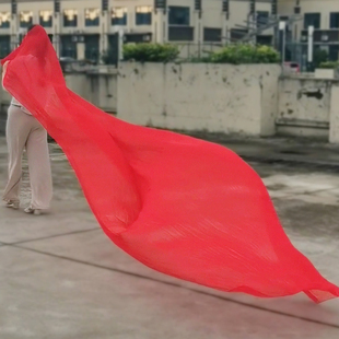 5米大红色丝巾白色围巾唐风汉服披帛中国红长款纱巾防晒沙滩飘带