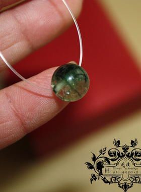 水草玛瑙隐形透明鱼线金箔锁骨链