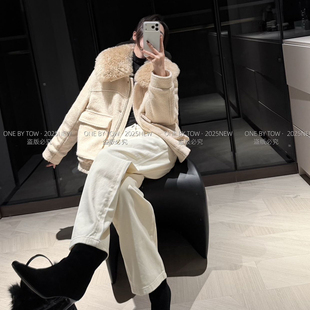 配可拆真羊卷毛毛领 TO七七古高级宽松保暖羽绒服外套 282 ONE