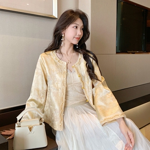 七七设计国风新中式-款新中式刺绣亮片气质短外套(不含下装)W203