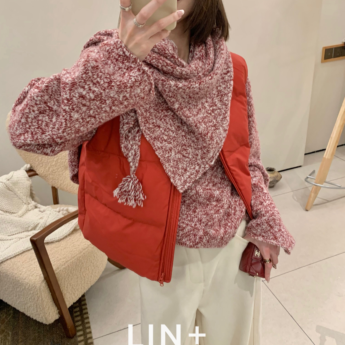 七七～韩国订单进口面料保暖显瘦复古羽绒马甲(时尚单品)KA006