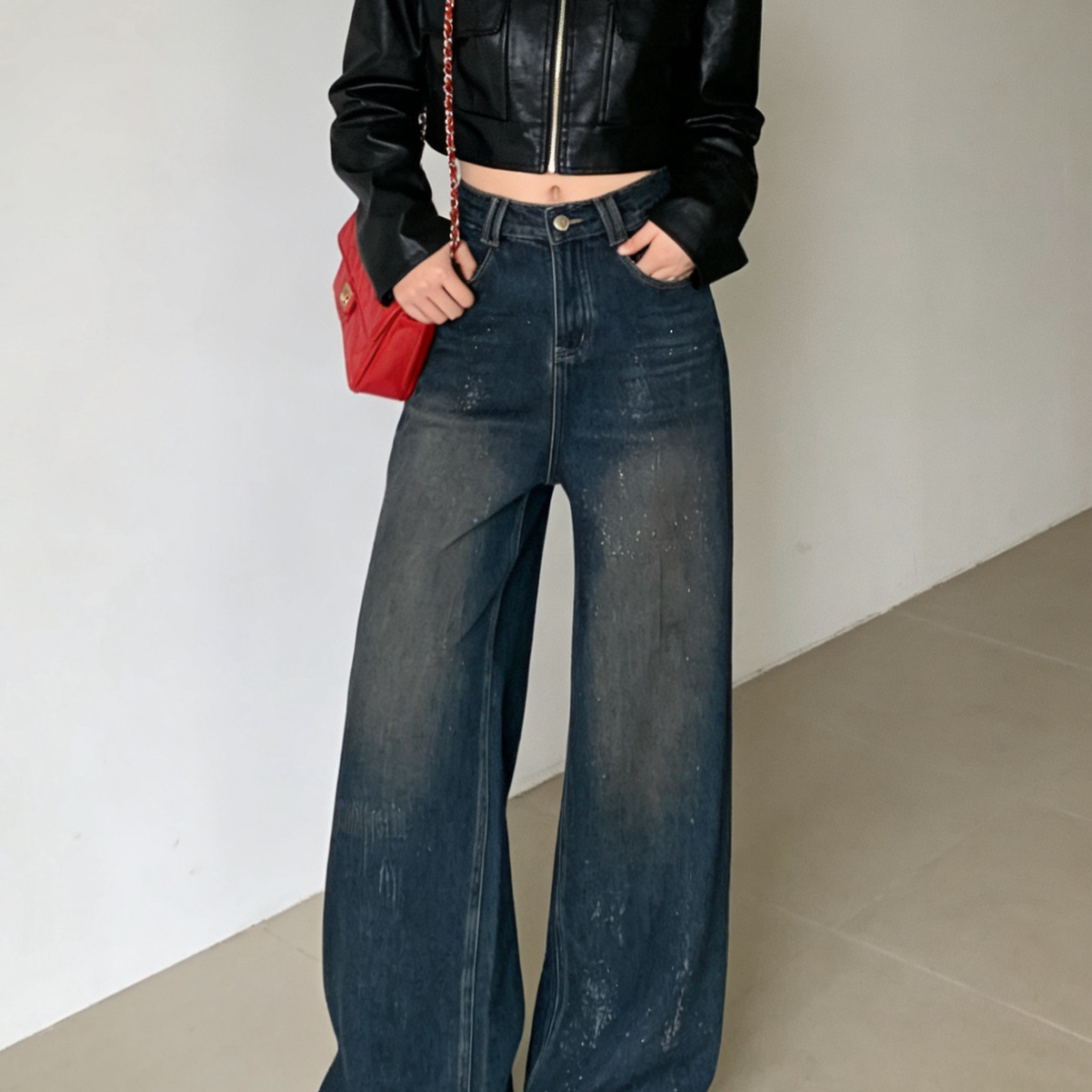 七七设计窄版阔腿裤拖地裤显瘦牛仔裤长裤牛仔裤(配腰带)1-9699,女装/女士精品,休闲裤,淘宝优惠券,粉丝福利购,淘宝优惠卷