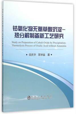钴氧化物无氨酸沉淀:热分解制备新工艺研究 田庆华 酸热分解沉积氧化钴研究 工业技术书籍
