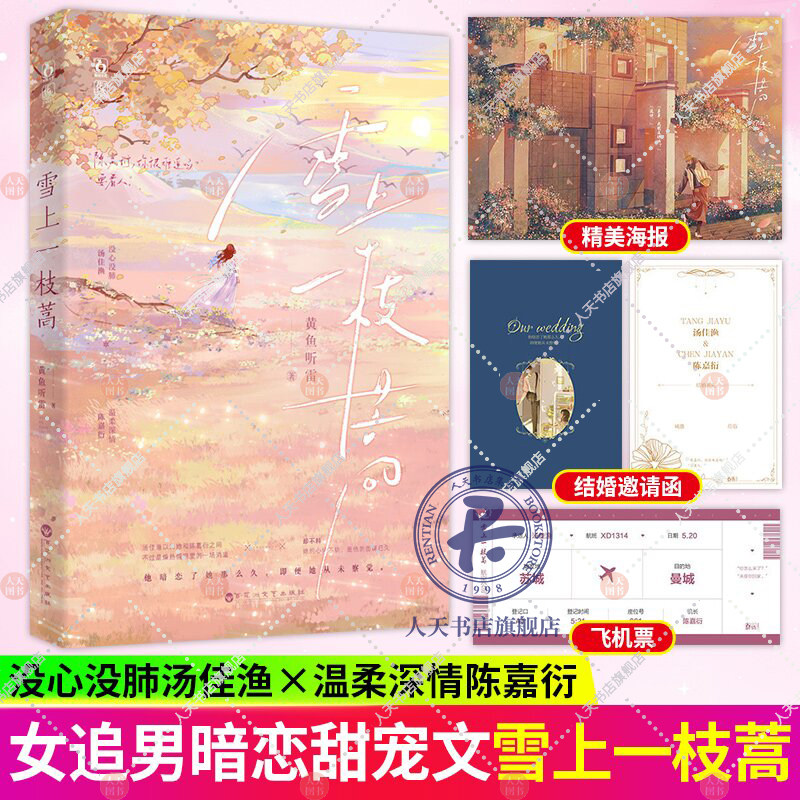 正版 随书附海报+飞机票+邀请函】雪上一枝蒿 黄鱼听雷 没心没肺女主和温柔深情男主 都市情缘 天之骄子姐弟恋 破镜重圆文女追男 - 实物图
