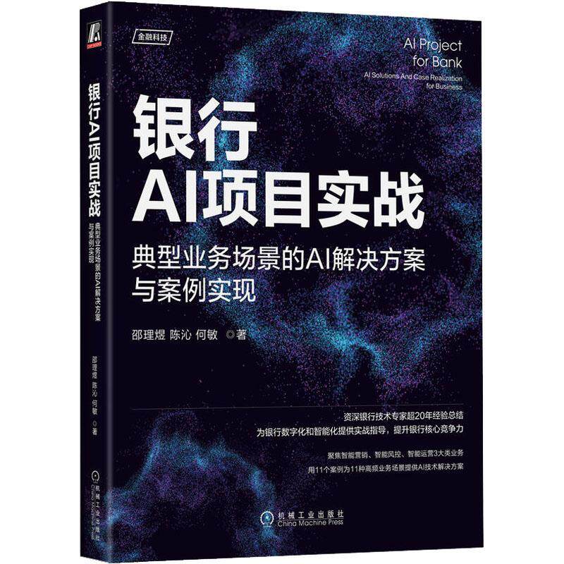 银行AI项目实战:典型业务场景的AI解决方案与案例实现:AI solutions and case realization for business 邵理煜   经济书籍
