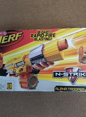 孩之宝nerf热火黄色伞兵 cs18 彩盒美版橙机软弹发射器儿童玩具枪