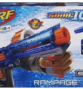 孩之宝Nerf热火Rampage冰透cs35蓝透横冲美版橙机软弹发射器儿童