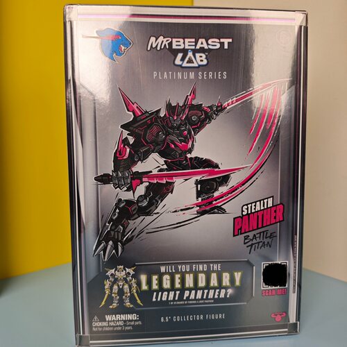 MrBeast Lab铂金隐身豹Stealth Panther 试验舱儿童盲盒玩具