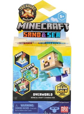 Treasure x minercraft沙滩与海洋我的世界MC黄金宝藏儿童玩具
