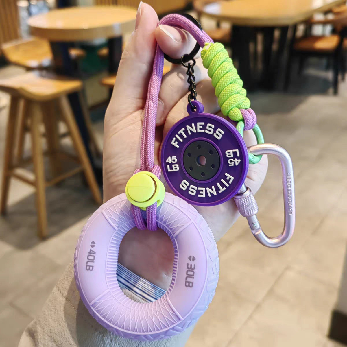 握力圈挂件钥匙扣简约diy手工编制创意攀岩周边包挂生日礼