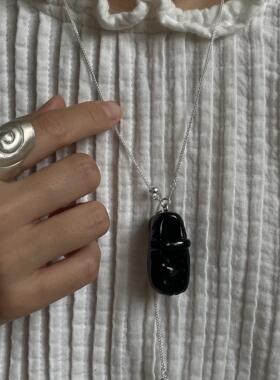 手作小众设计师简约毛衣链项链