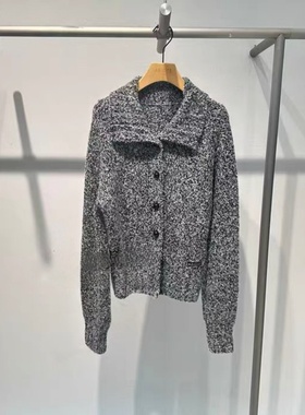 艾诺丝专柜正品国内代购2025年冬季翻领针织衫开衫毛衣AR804148