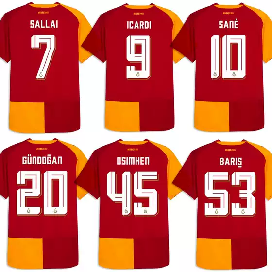 26/27 Galatasaray Jersey Galatasaray Home Football Uniform No. 27 Leo 45 Osmeyen