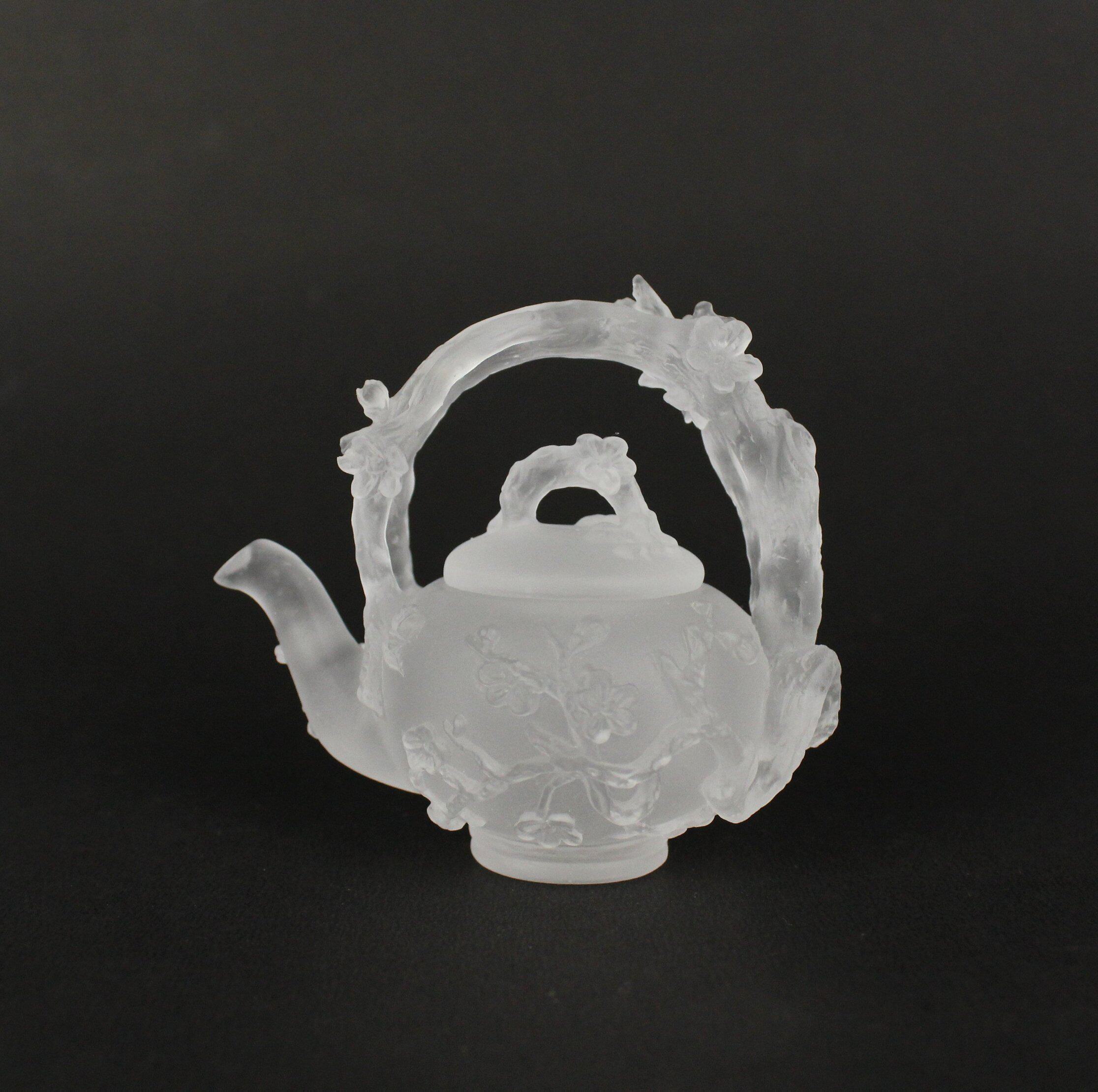 梅花水晶壶寿山石玉雕刻摆件高雅天然精美巴西紫观赏纯工艺品其他