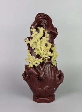 喜上眉梢摆件天然工艺品