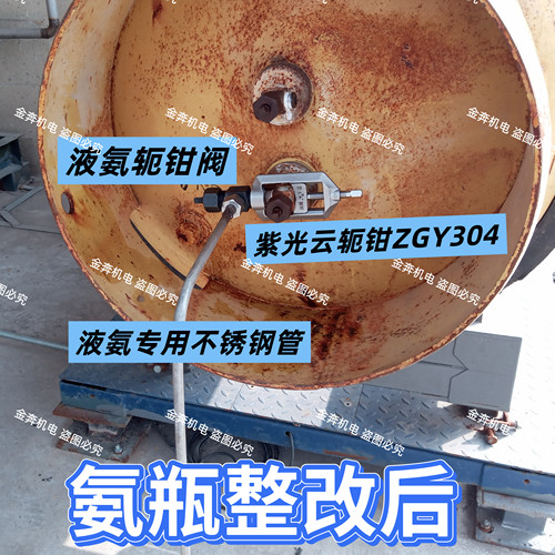 紫光云氨气角阀液氨系统
