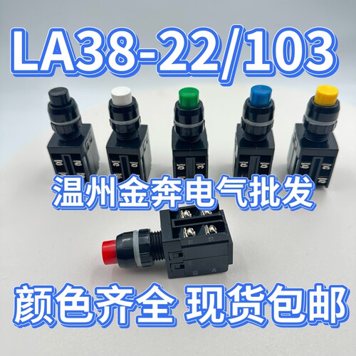 LA38-22/103 江阴款按钮凸头按钮开关  2开2闭 开孔16mm铜件银点