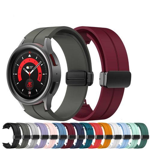 适用三星折叠扣磁吸硅胶手表带