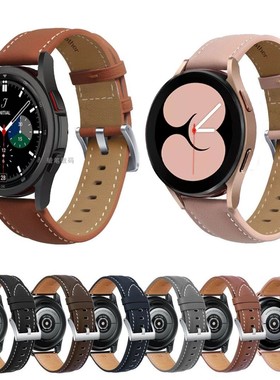 适用三星galaxy watch7FE45pro6快拆真皮手表带active240/44mmS3