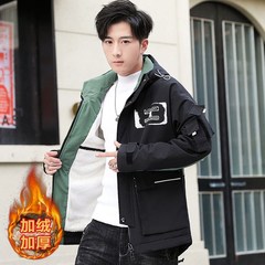 2020 new plush thick cotton jacket men's warm clothes youth Winter work clothes jacket