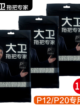 大卫替换布P12拖布头P20平板拖把布原厂加厚墩布通用正品原装配布