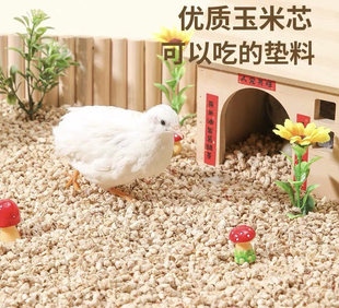 芦丁鸡玉米芯垫料专用仓鼠夏天发酵床卢丁鹌鹑饲养箱造景用品除臭