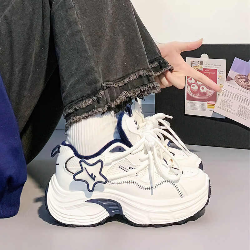 回力星星厚底老爹鞋女2026新款夏季透气网面百搭软底运动休闲鞋子,女鞋,时尚休闲鞋,淘宝优惠券,粉丝福利购,淘宝优惠卷