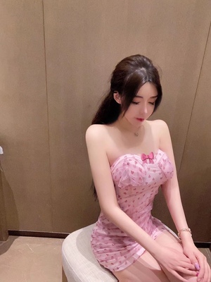 欧洲站新款名媛风心心包身连衣裙