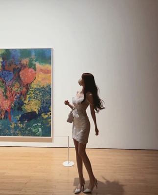 韩国江南镂空修身纯欲女人味蕾丝