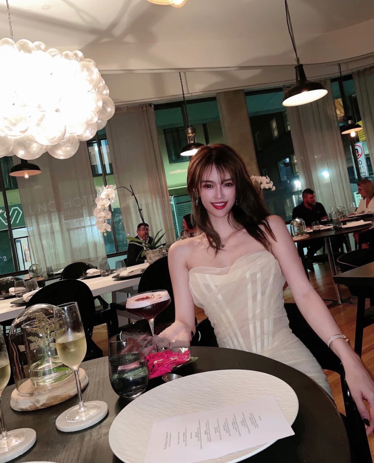 澳洲小众风纯欲鱼骨网纱紧身抹胸