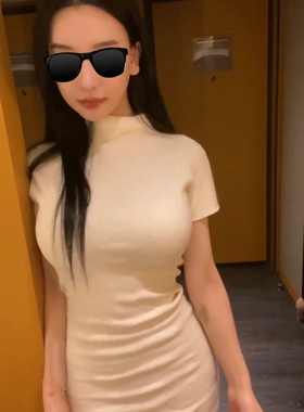 孙智慧韩国定制“秋冬小心机”温柔百搭修身羊绒内搭高领包臀裙